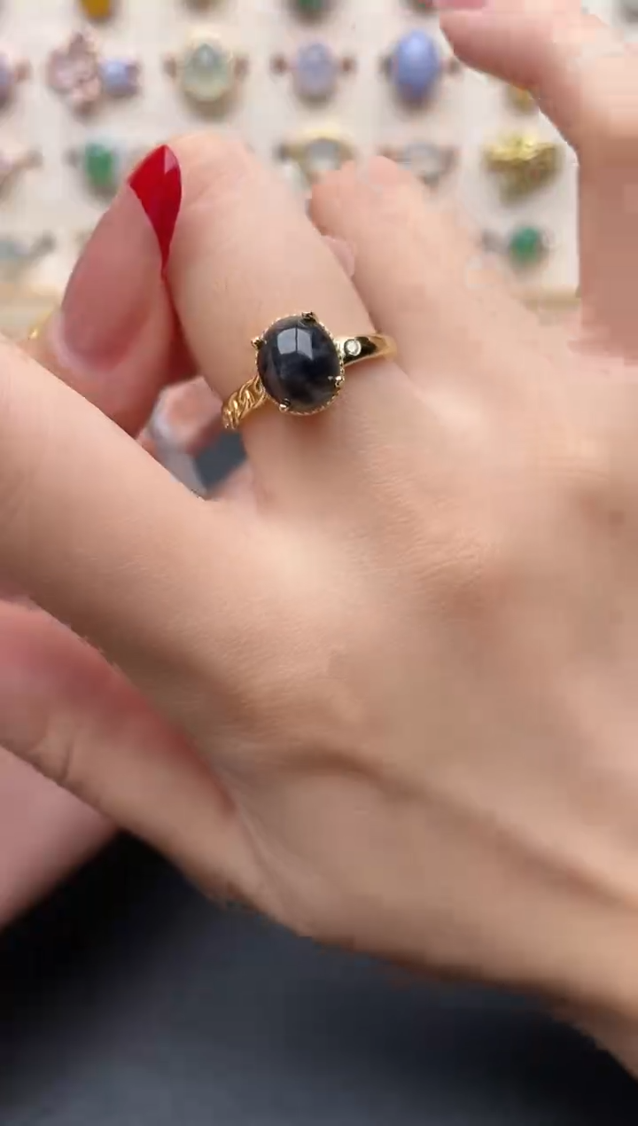 【闪购商品】翡翠戒指银S925镶嵌一物一证一礼盒