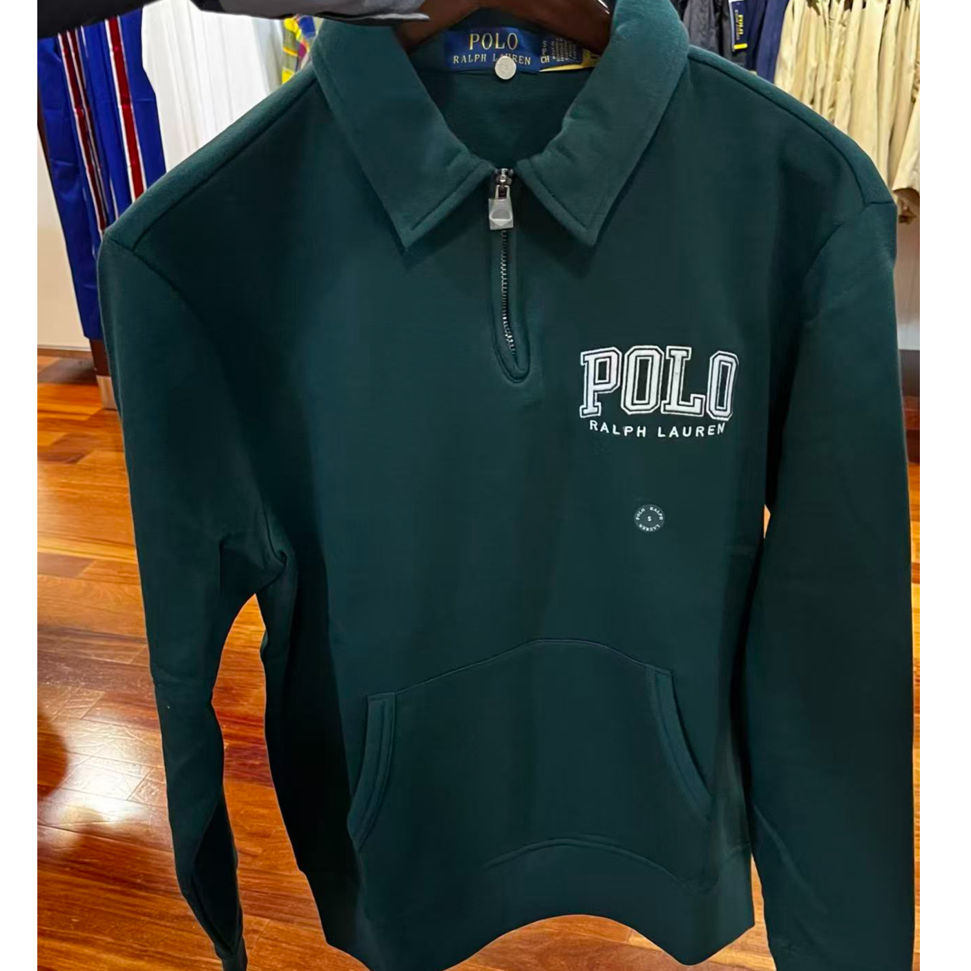 Ralph Lauren/拉夫劳伦男士半拉链加绒衣S码