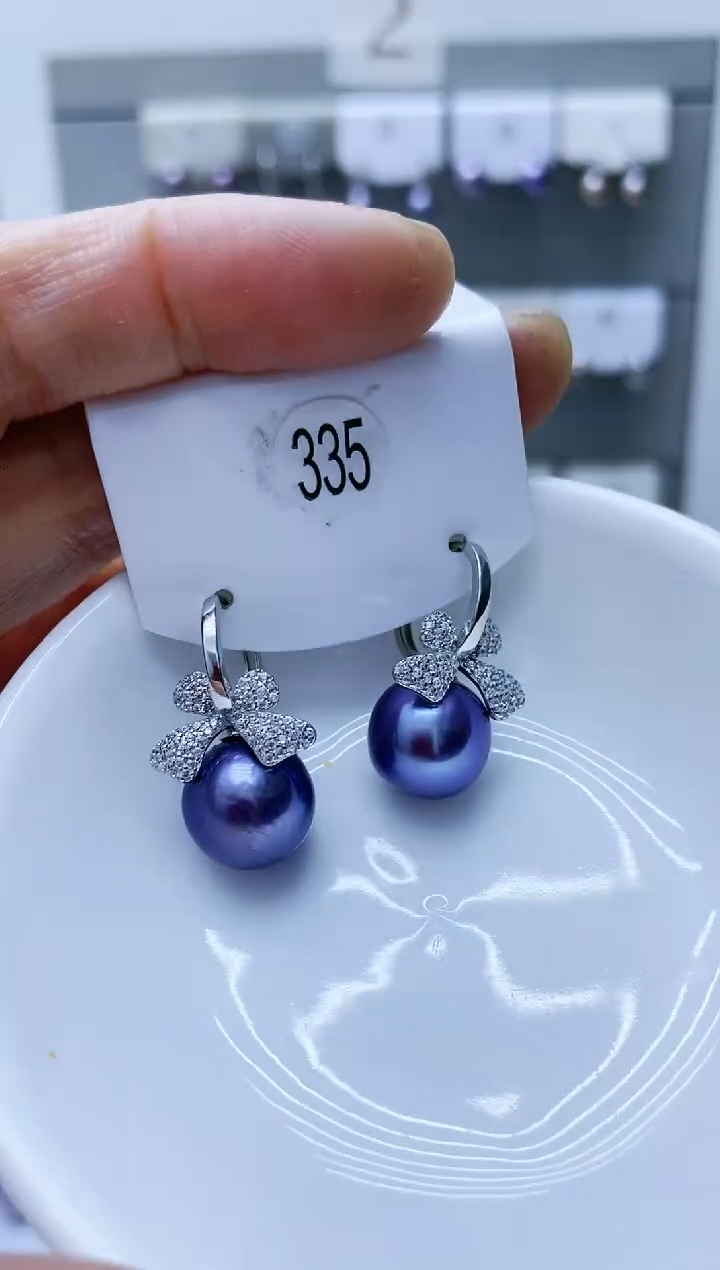 【闪购商品】淡水珍珠耳饰银S925镶嵌335