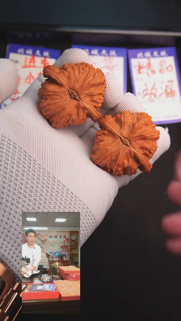【闪购商品】文玩核桃把件51号47白狮子  深清已打底