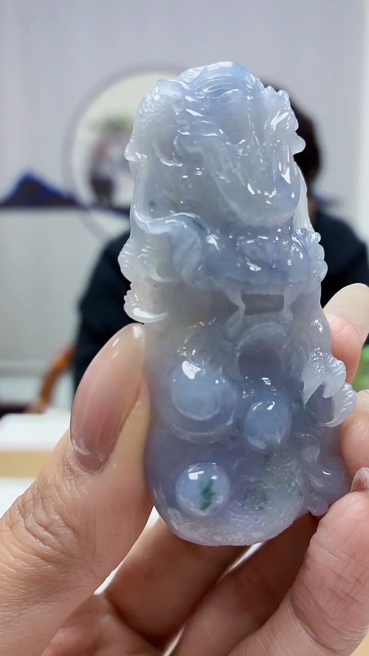 未镶嵌定制翡翠5060MM-毛货挂件91