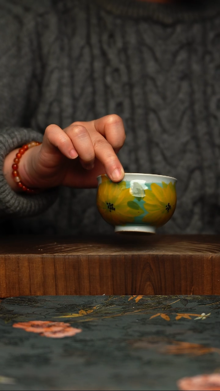 瓷片釉下彩手工手绘同款