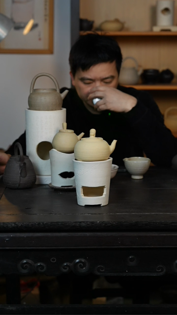 【闪购商品】白泥（一套小号）砂铫约260cc+炭炉送垫子