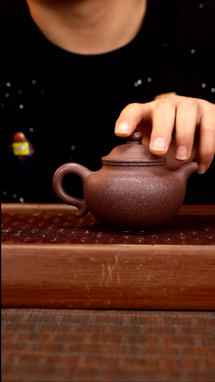 茶壶紫砂XL  满砂天青 大亨莲子