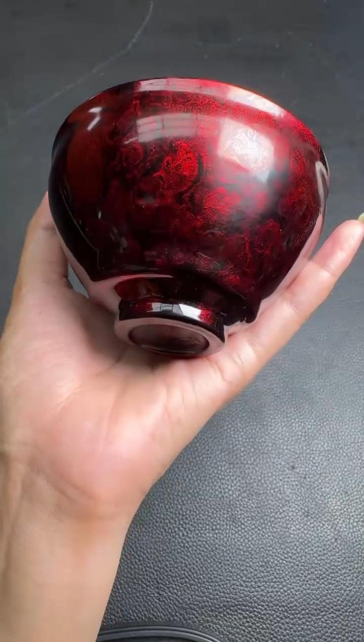 茶盏陈远福代表作红梅大漆28