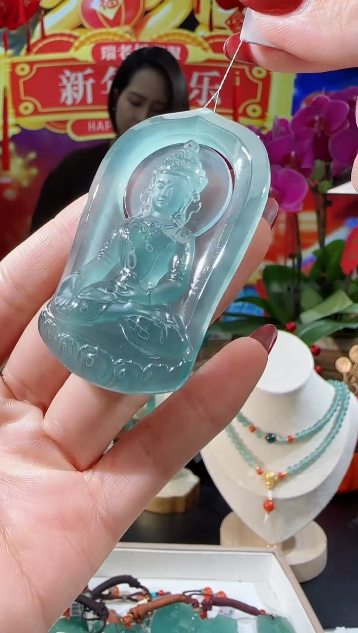 【闪购商品】翡翠吊坠(不含链)未镶嵌观音