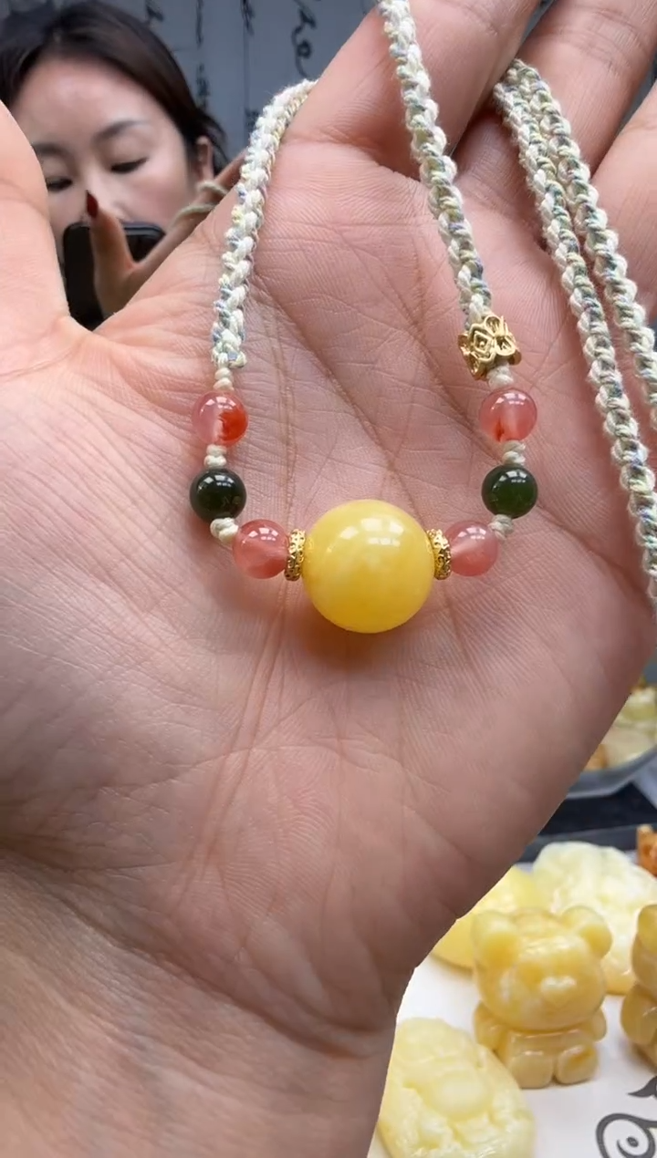 未镶嵌琥珀裸石锁骨链