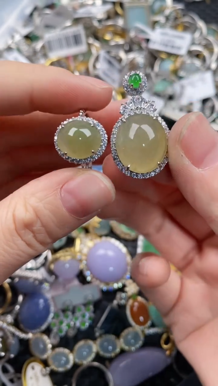 银S925镶嵌戒指翡翠11                  1