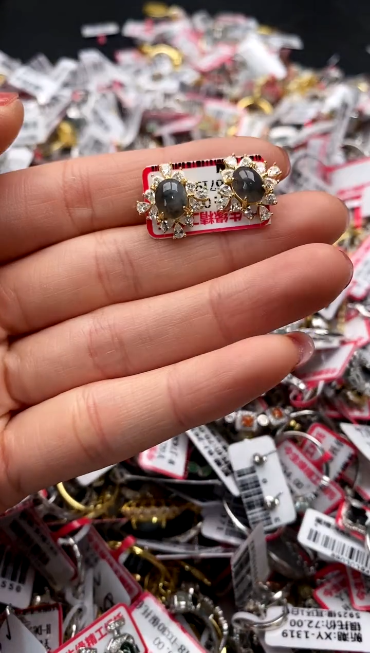 【闪购商品】翡翠戒指银S925镶嵌777777777   7