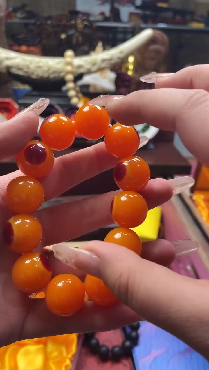 【闪购商品】蜜蜡颈饰未镶嵌红黄川