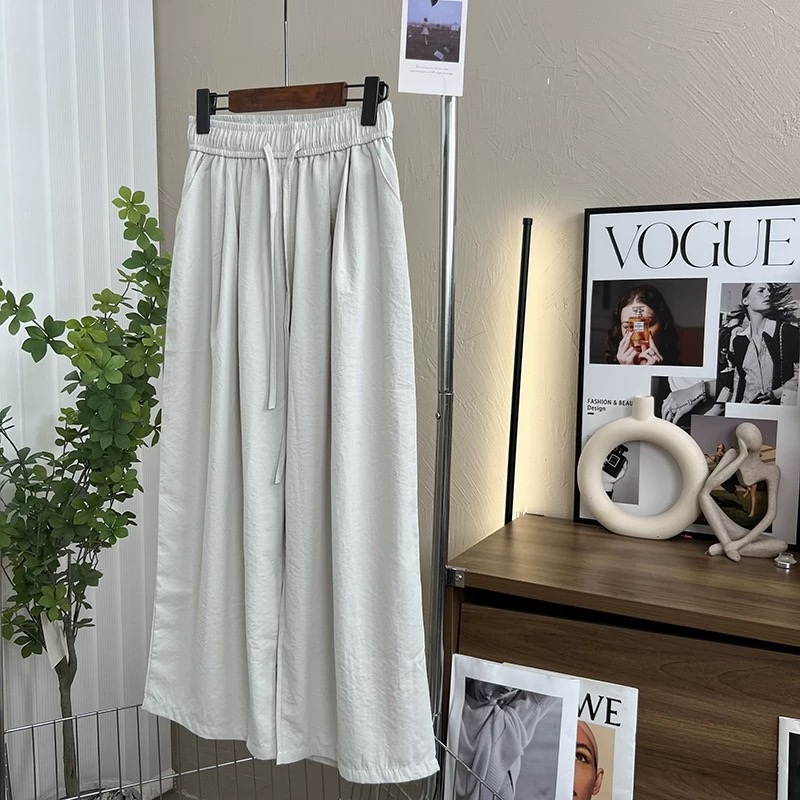 2025年春季新款休闲牛仔阔腿裤女百搭宽松显瘦直筒弯刀拖地裤