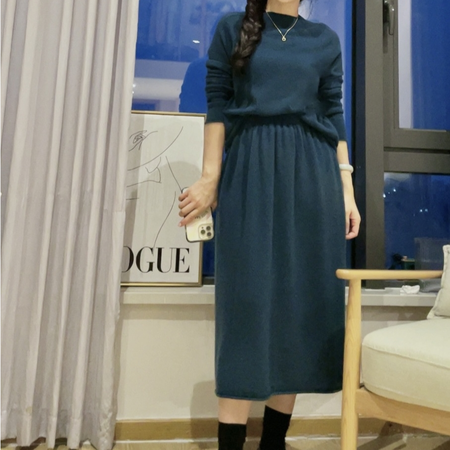 CENTERMERE经典款纯山羊绒套装裙高货不易起球优雅时尚套装裙子女