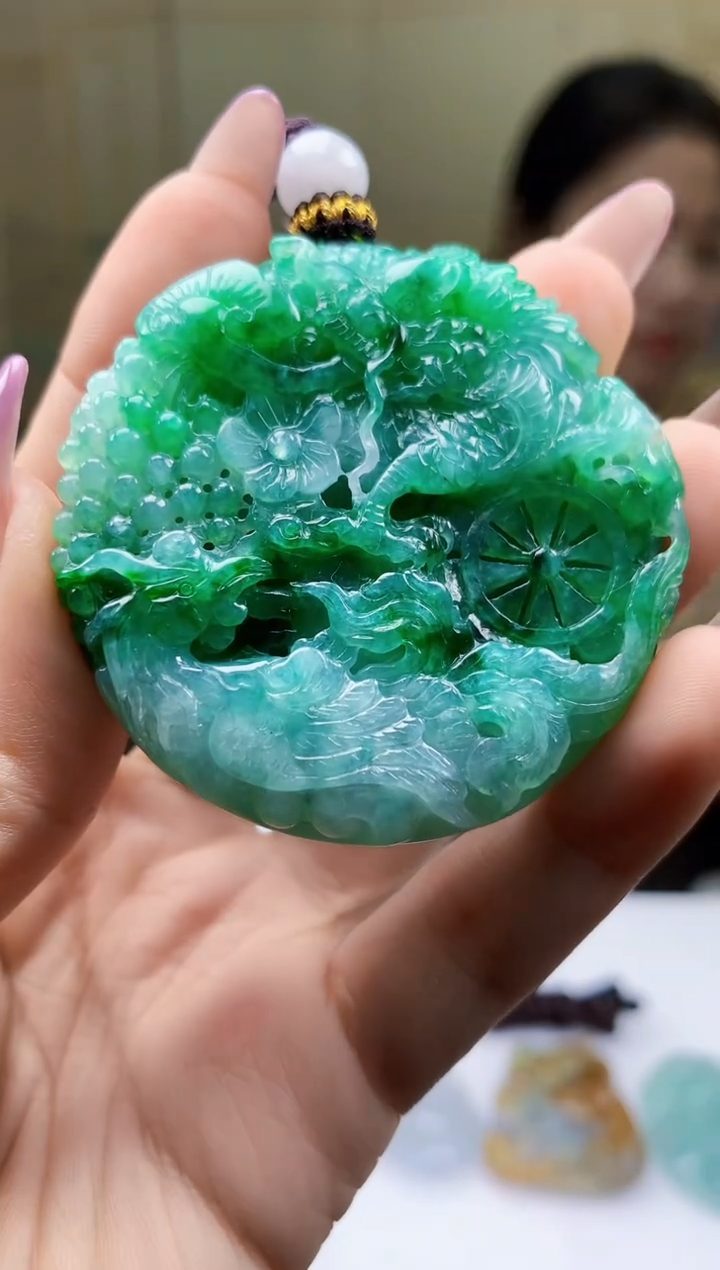【闪购商品】定制翡翠未镶嵌4902ty-毛货挂件82