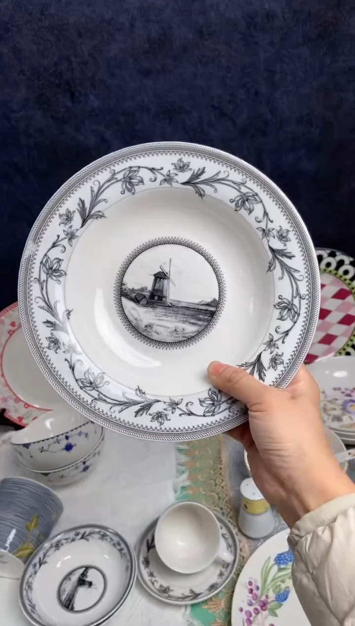 【闪购商品】瓷片陶瓷原单CC820餐具1个汤盘