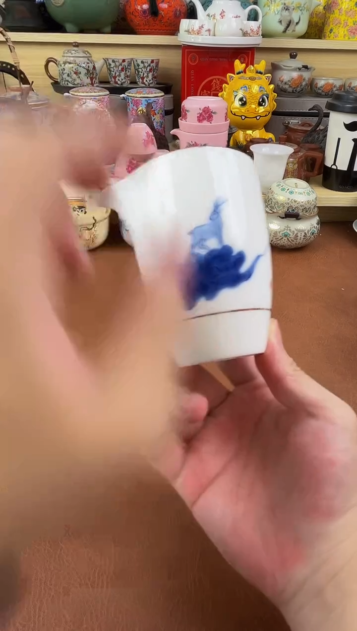 陶瓷茶具摆件旅行套组