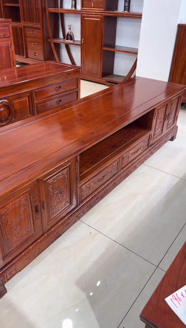 花梨木类柜类家具刺猬紫檀电视柜198*48*50四门两抽