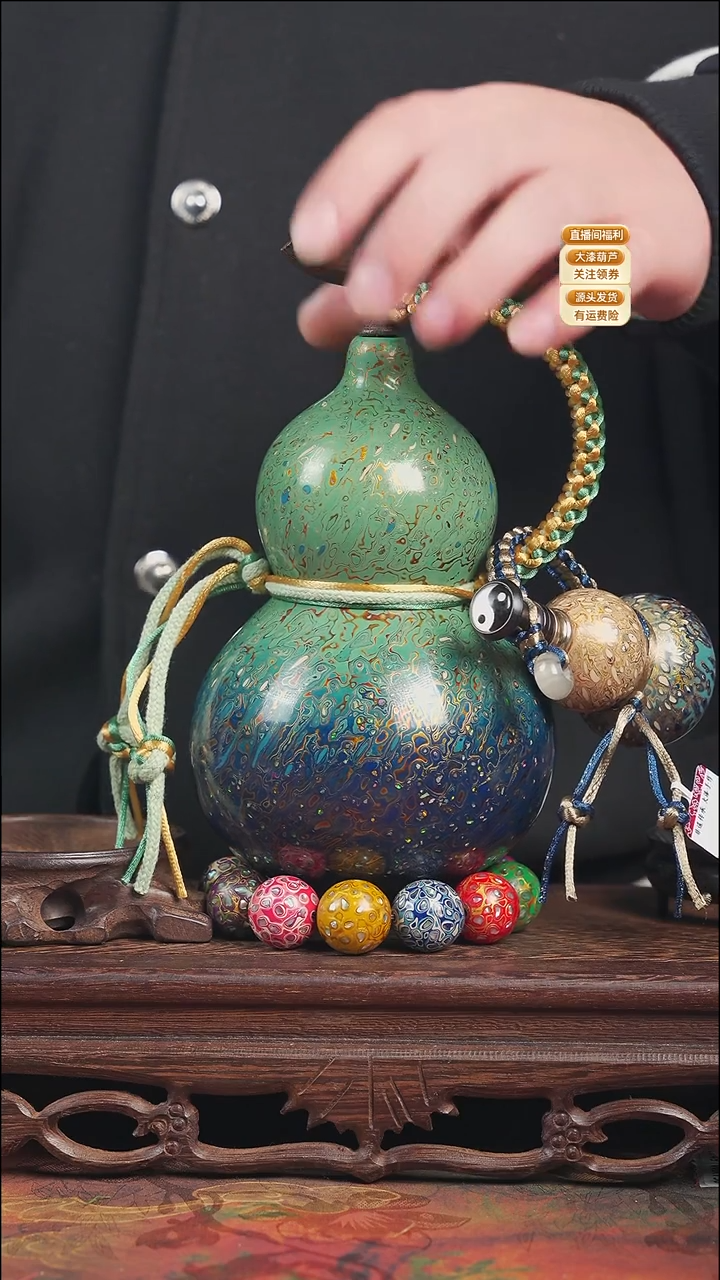 阿*WR043漆艺酒葫芦不包手串【跨年福利价】+漆艺小手捻