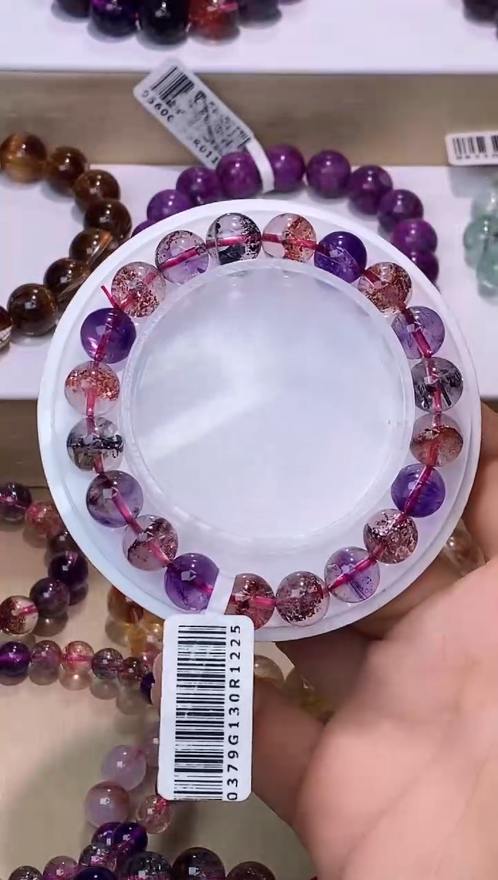 【闪购商品】水晶手链未镶嵌黑加仑超七单圈9m+