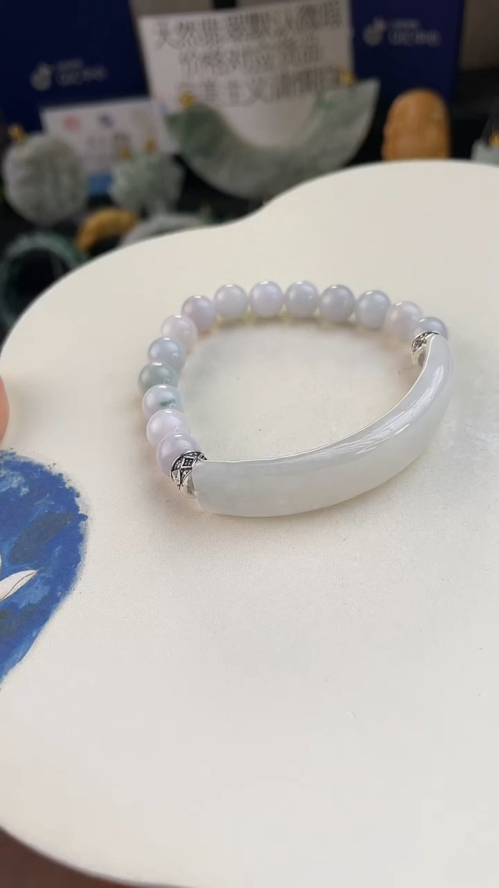 未镶嵌手链翡翠手工定制默认微瑕播介绍为准