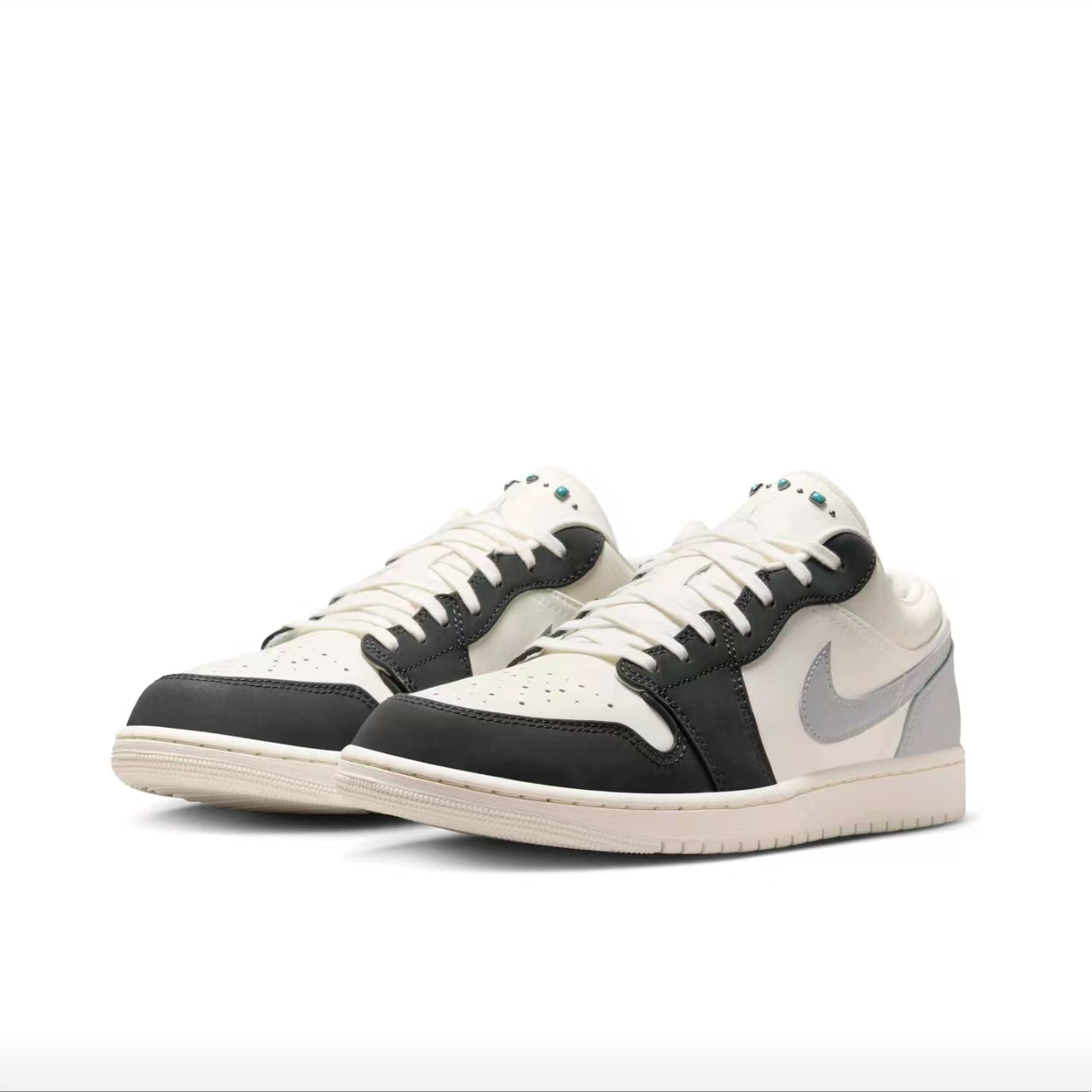Nike/耐克男子AJ1绿松石灰色低帮流光风休闲运动板鞋IO2242-101
