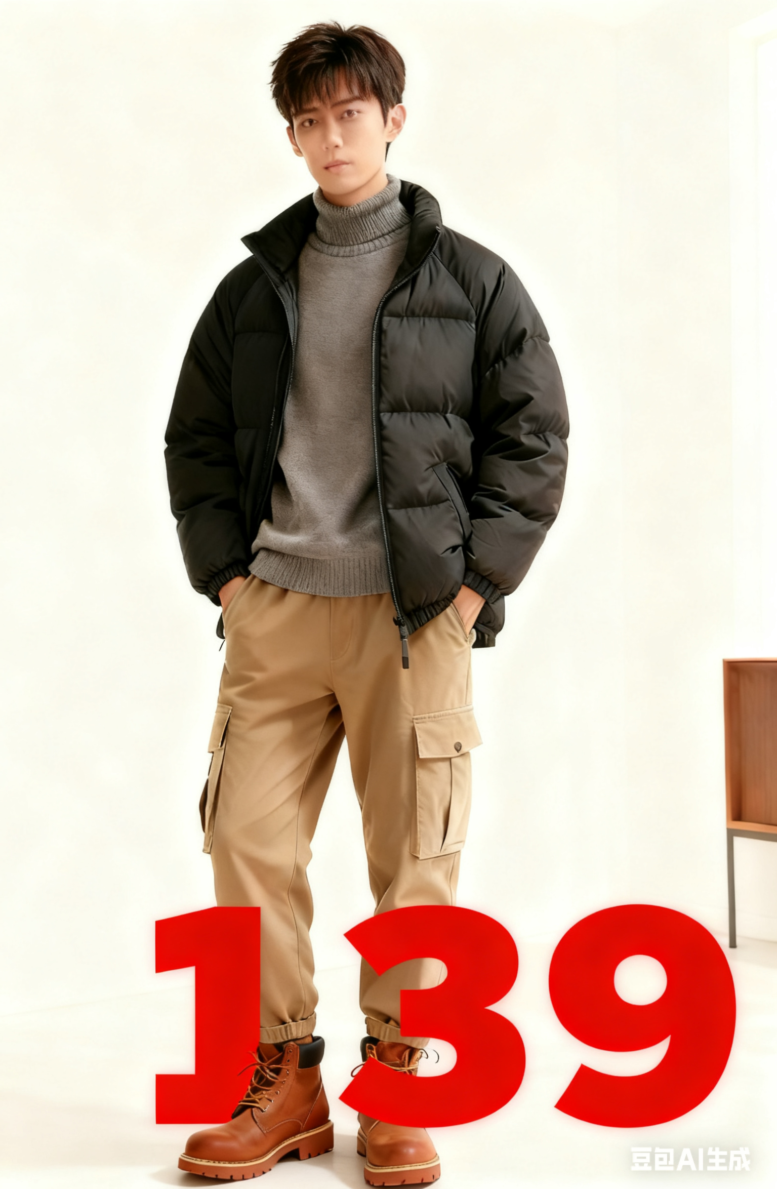 139厚款保暖立领秋冬羽服男