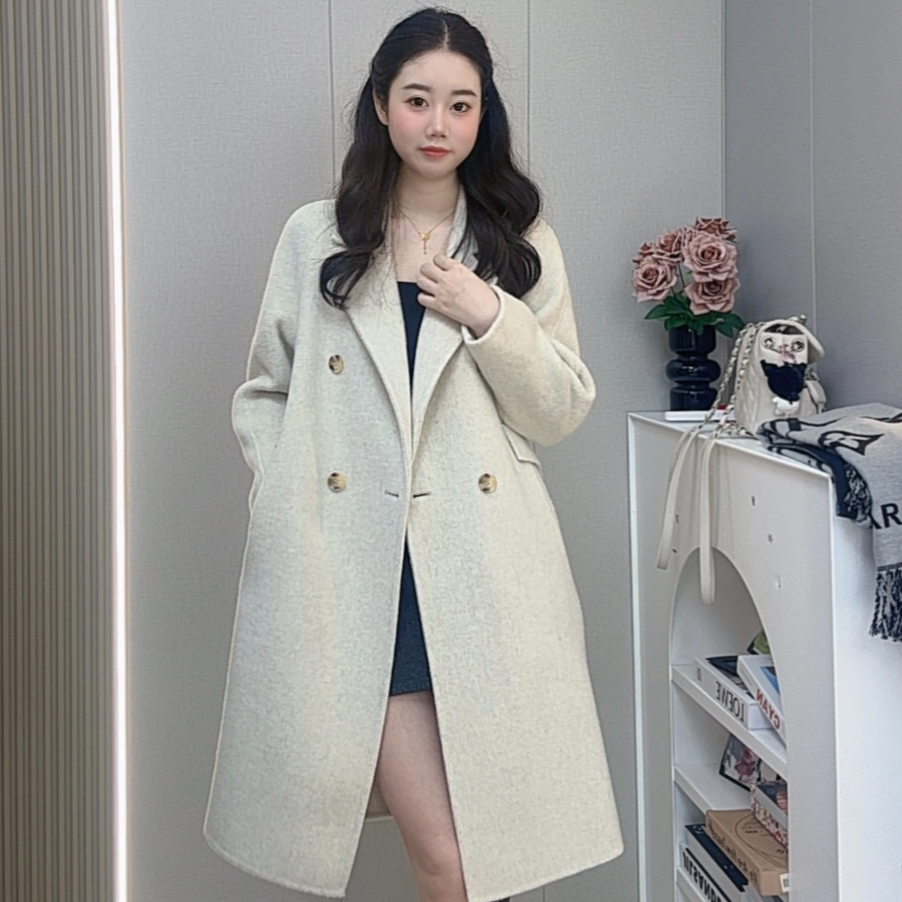 2025新款女装长款休闲韩版棉羊毛大衣    M912外套