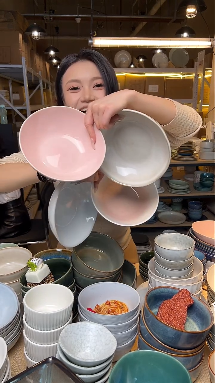 瓷175【瑕疵】外贸尾货窑变釉下彩