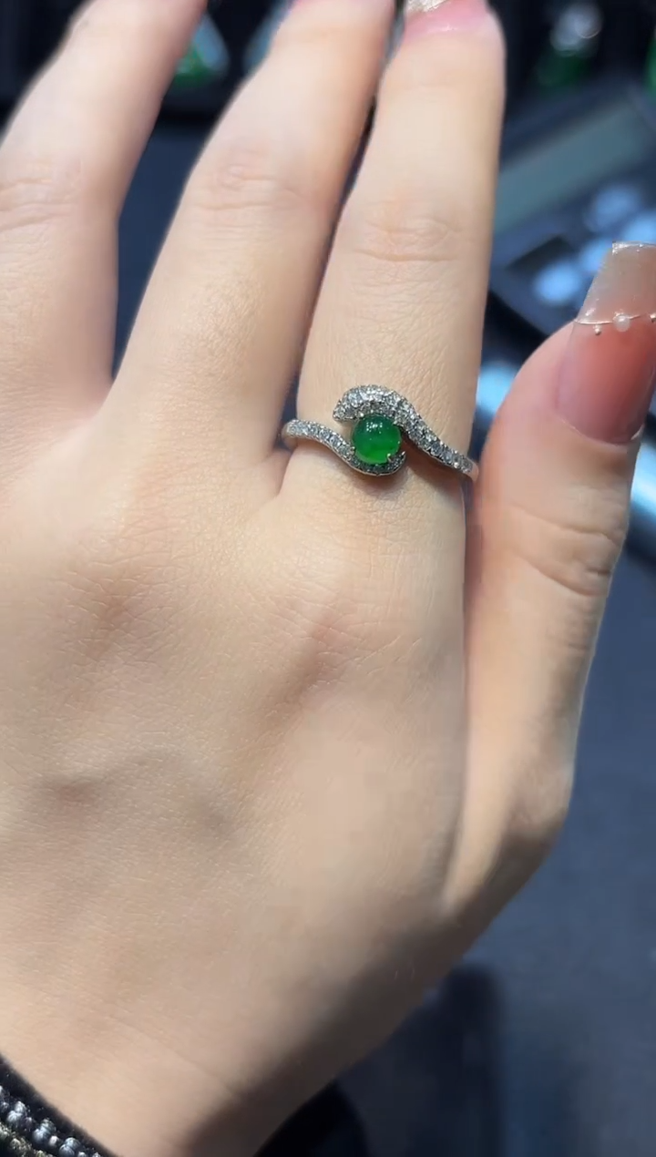 未镶嵌戒指翡翠多样性发货不含链