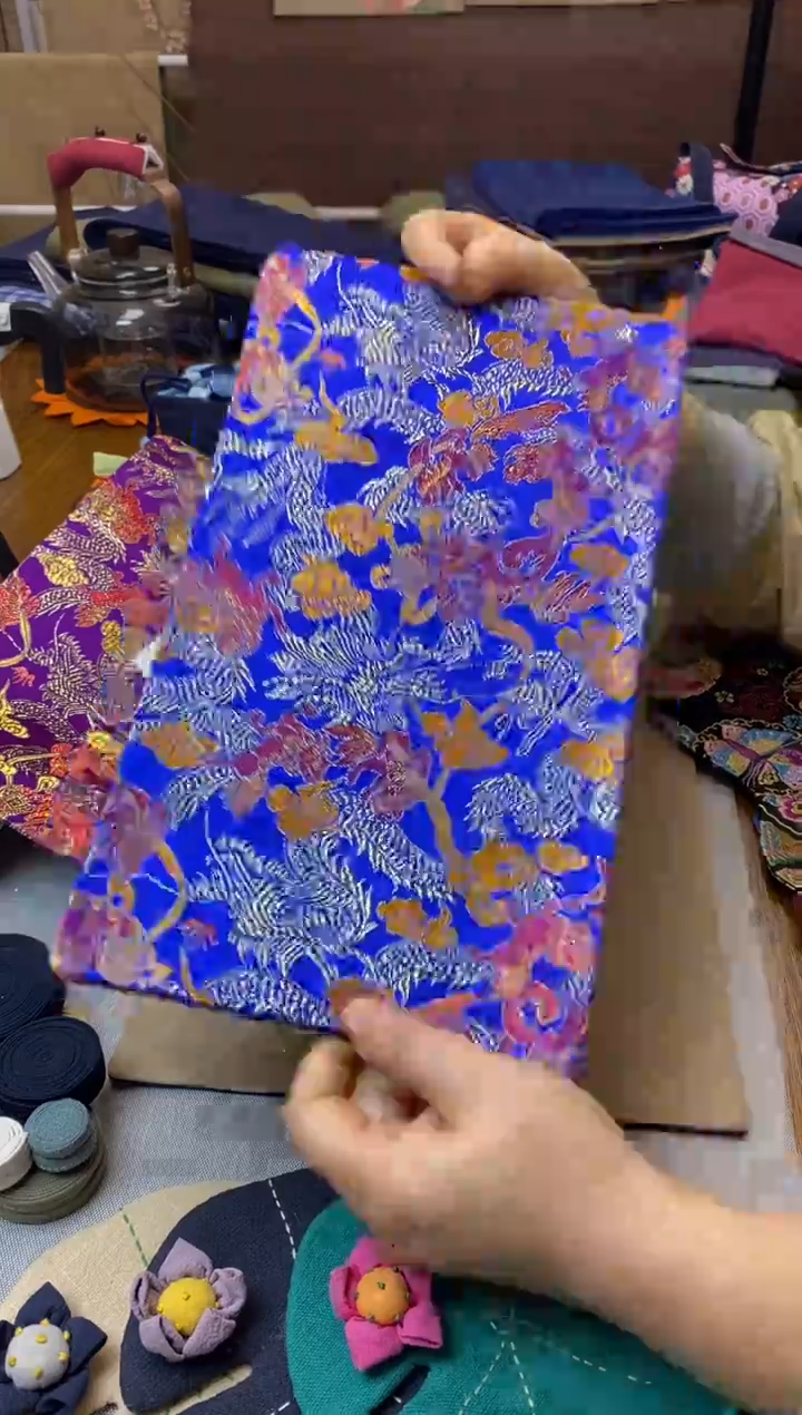 织锦葫芦茶席（龙纹蓝色）