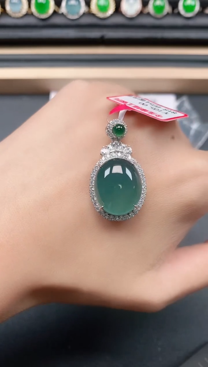 翡翠戒指银S925镶嵌11111