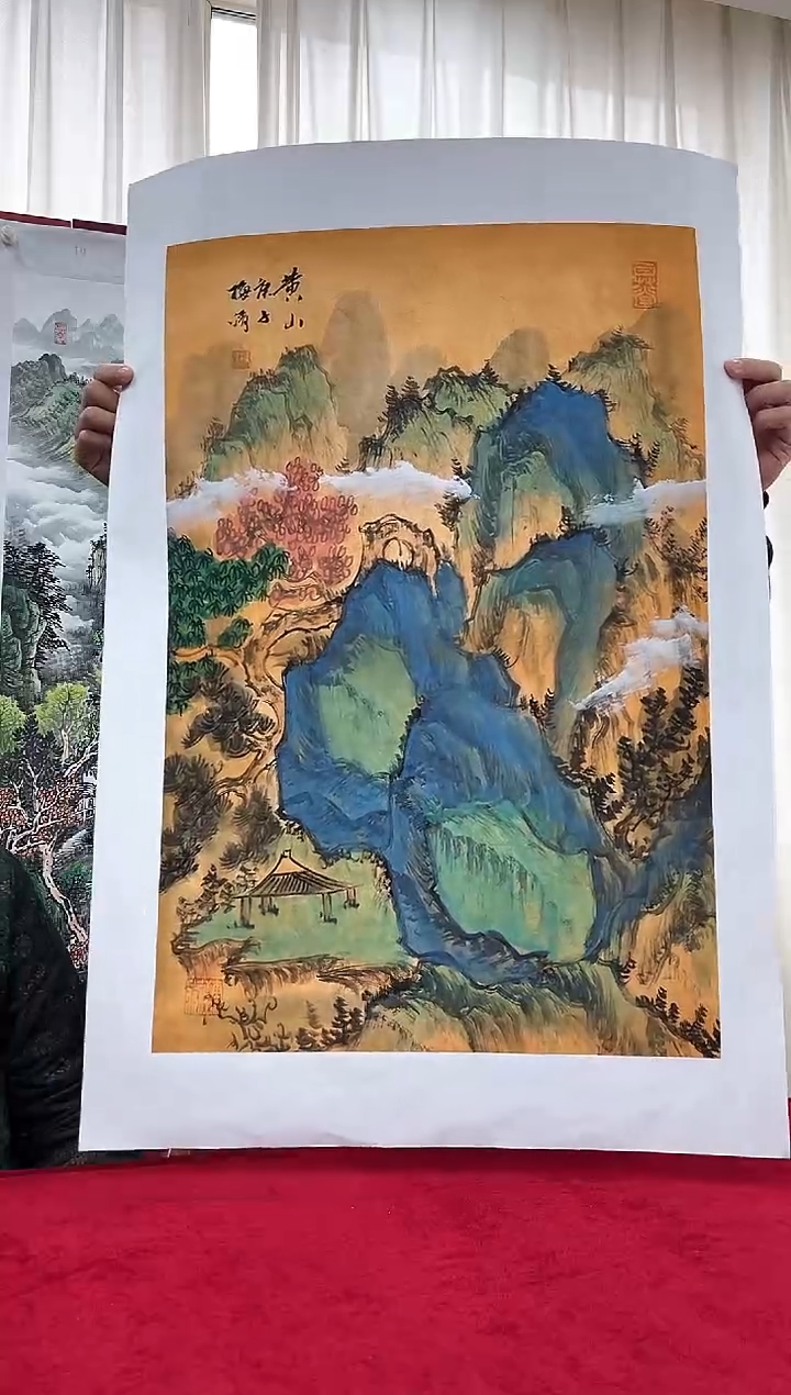 国画梅清老师2.7平尺山水作品