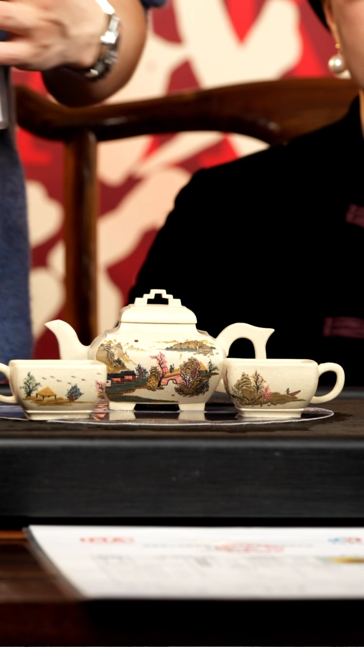 【闪购商品】紫砂茶壶QYJ 象牙白玉段 套组 