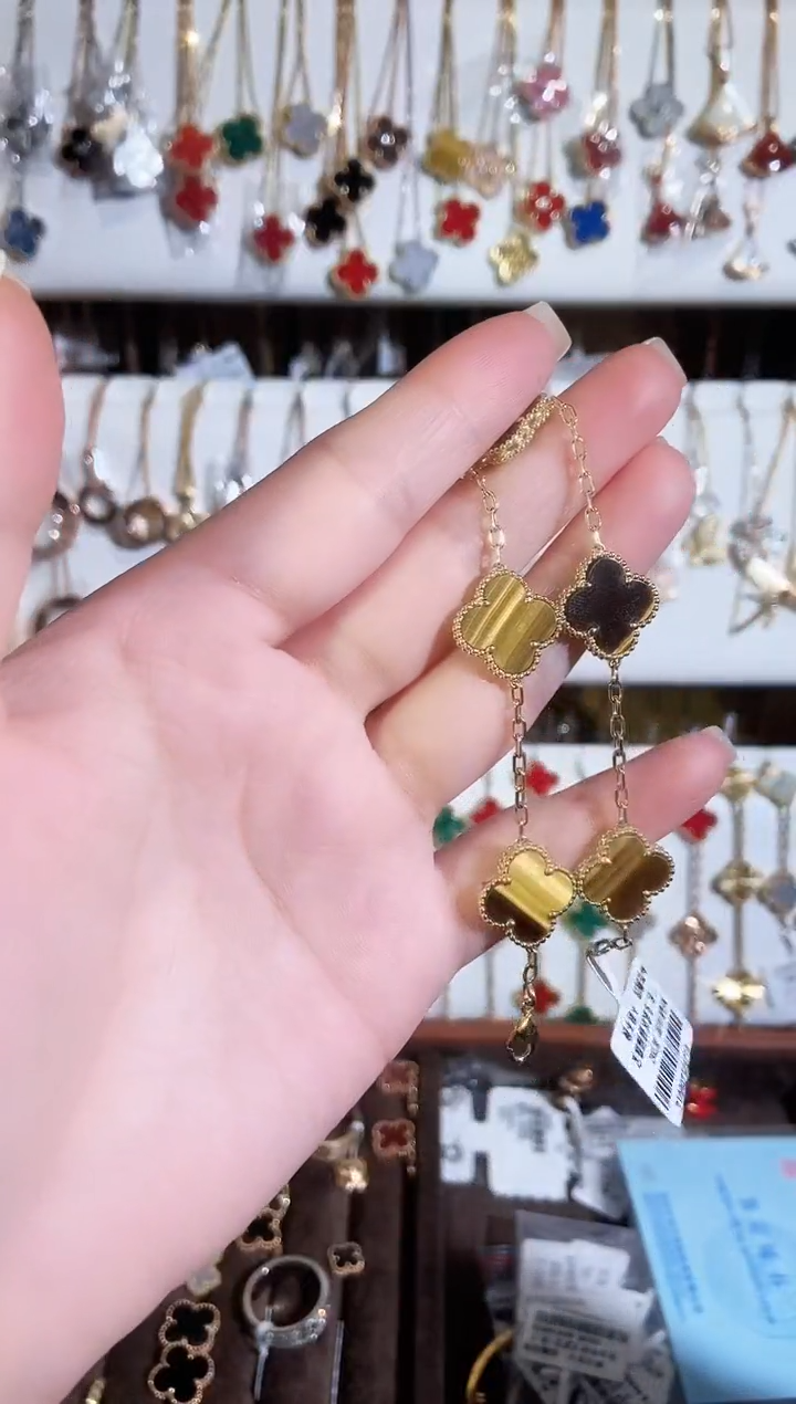 【闪购商品】木变石手链18K金镶嵌木变石K黄