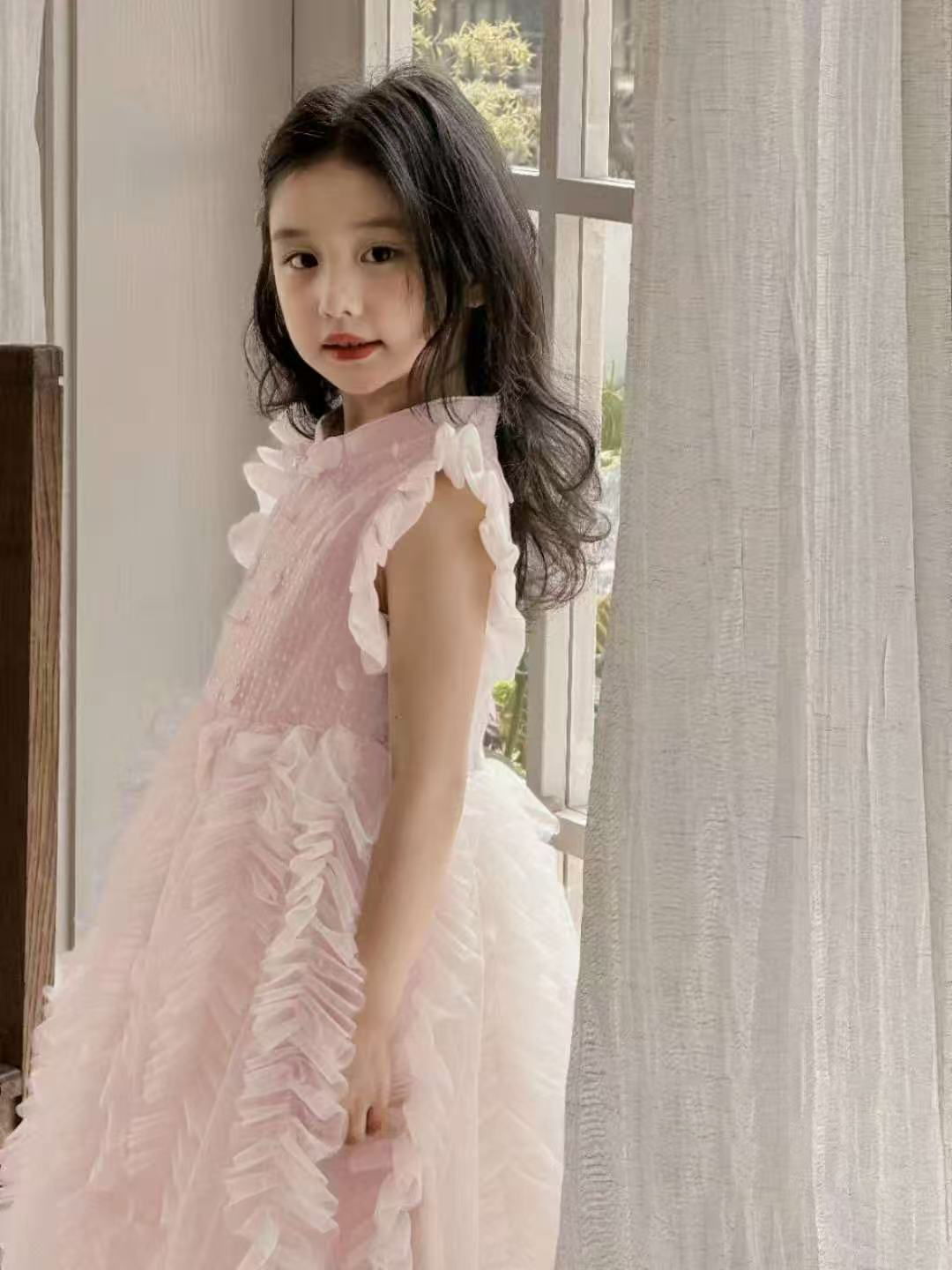 J91“梨涡“夏季L·H·NIAO2025女童气质甜美汉服国风纱裙连衣裙