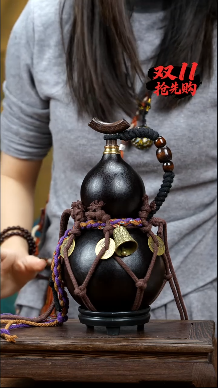 YC083复古网兜款酒葫芦不包手串