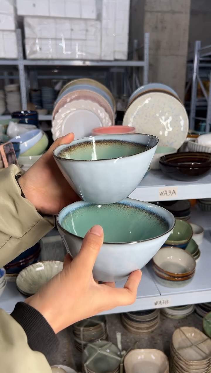 陶瓷外贸尾货瑕疵满20包邮X2 异形水滴碗