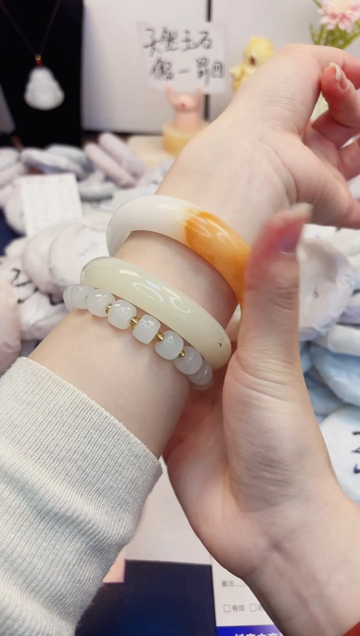 【闪购商品】石英质玉手镯未镶嵌307-财气镯-圈口63