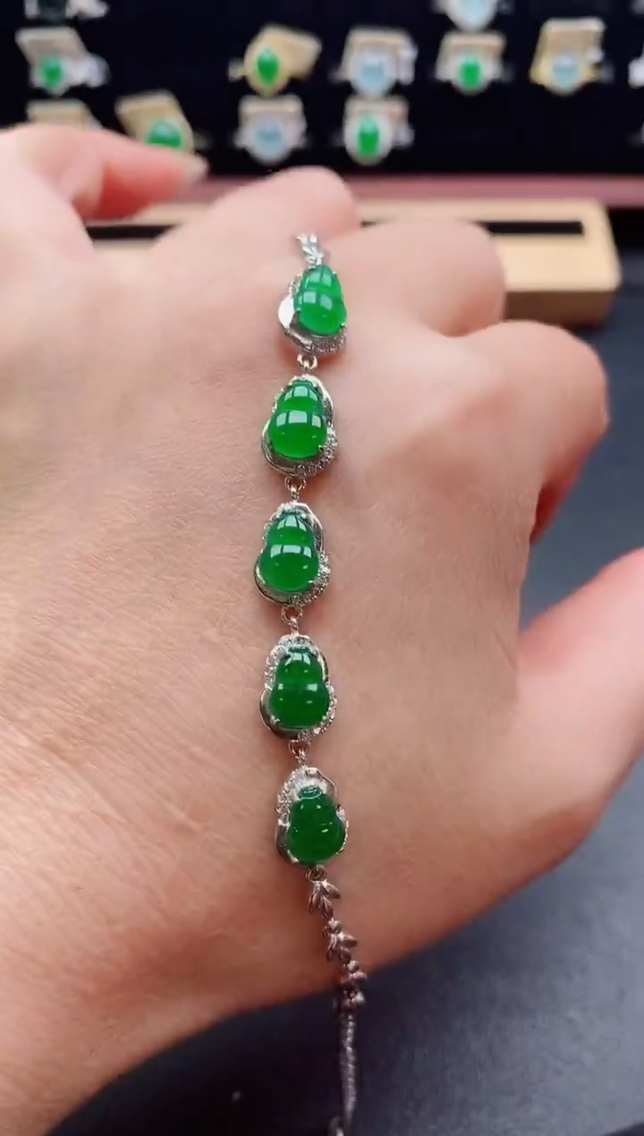 银S925镶嵌戒指翡翠1