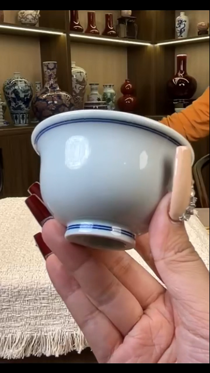 瓷片景德镇毛仔柴窑杯