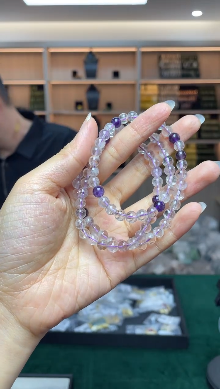 水晶手串未镶嵌多样性发一件