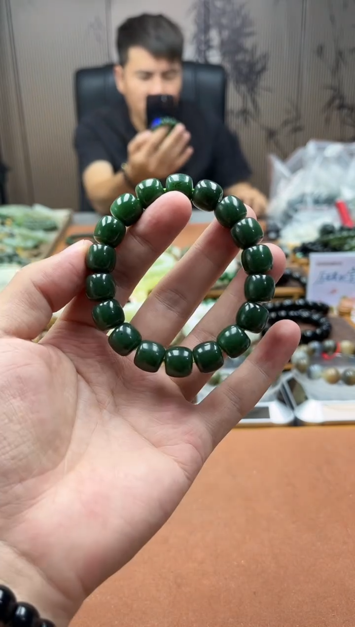 手链未镶嵌和田玉碧玉12老型