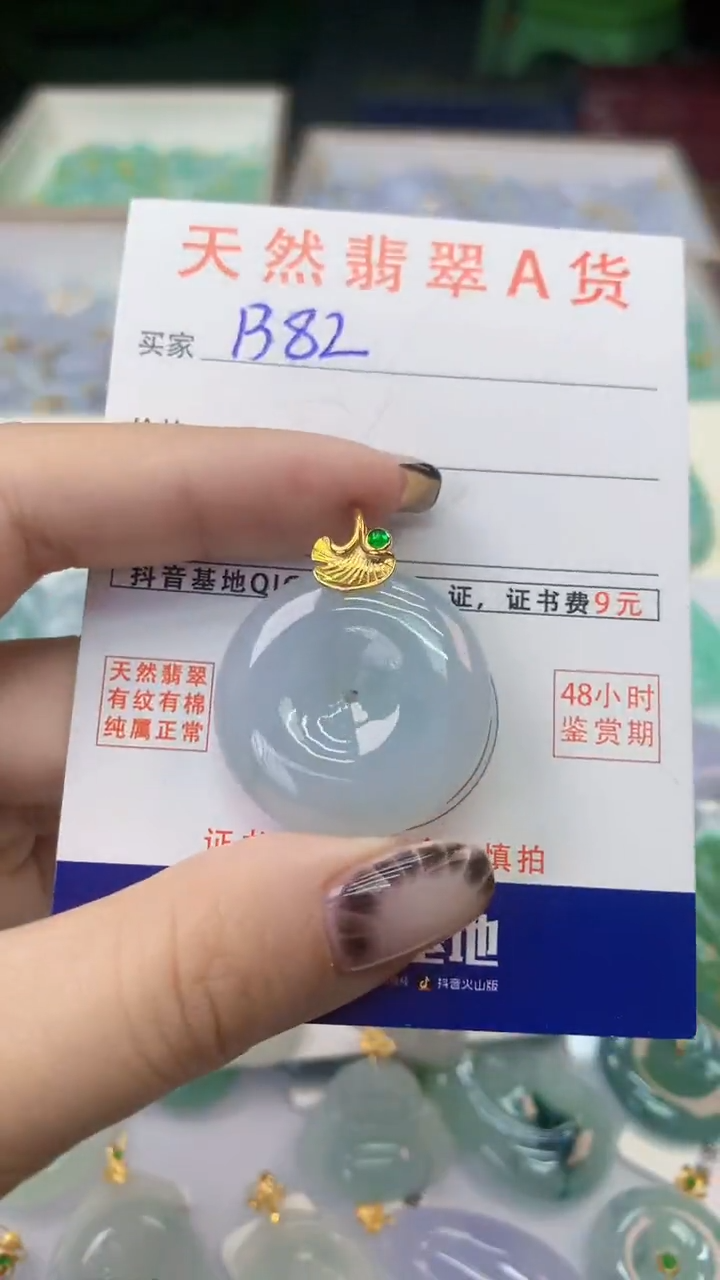 颈饰未镶嵌翡翠天然A货翡翠挂件