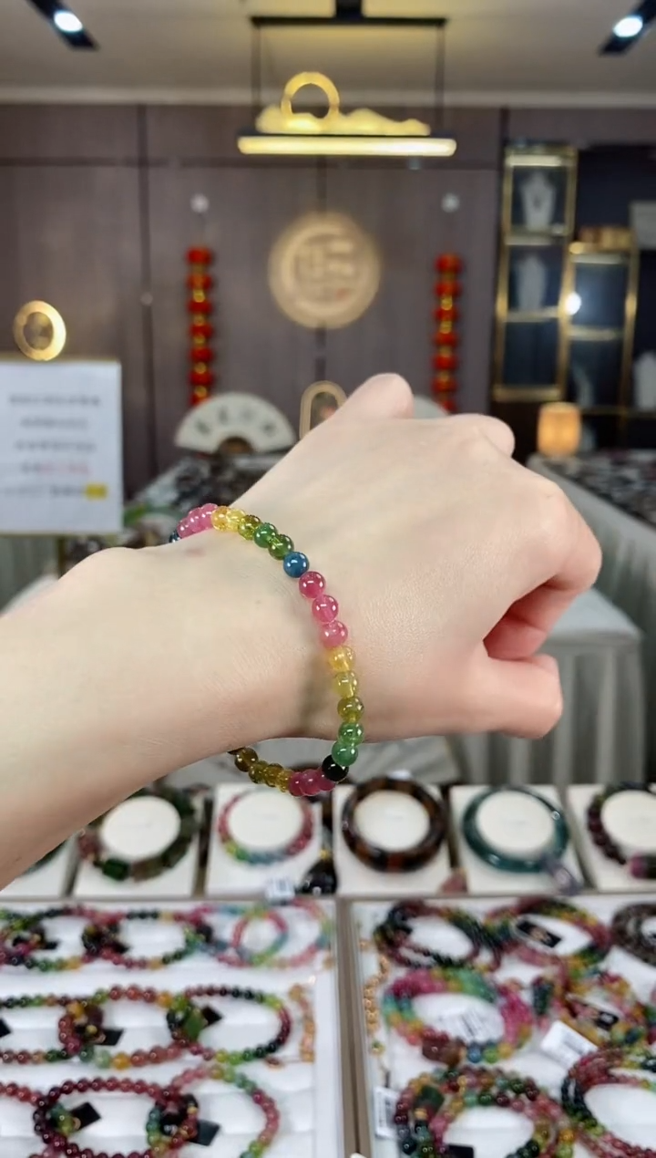 【闪购商品】碧玺单圈手串5mm+未镶嵌（多样性发一条）hon