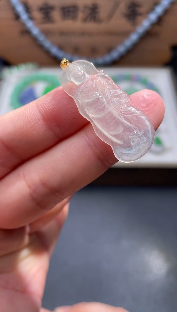 【闪购商品】翡翠颈饰18K金镶嵌4.........