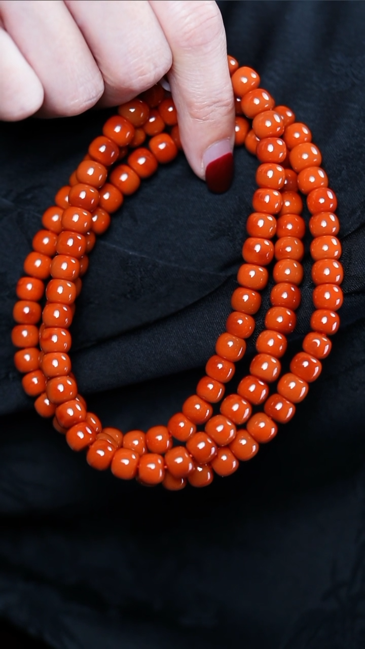【闪购商品】南红玛瑙手串未镶嵌柿子@@SCSZ多-7.5mS老型手工