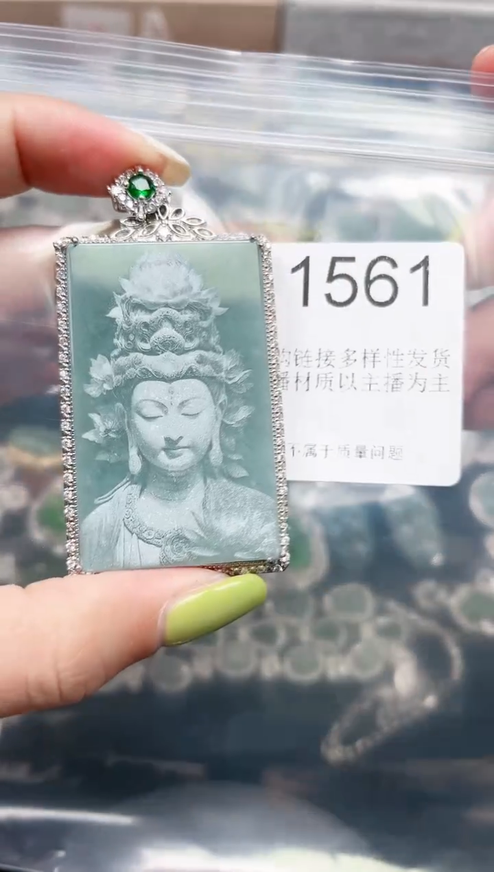 【闪购商品】翡翠颈饰未镶嵌赠皮绳1561