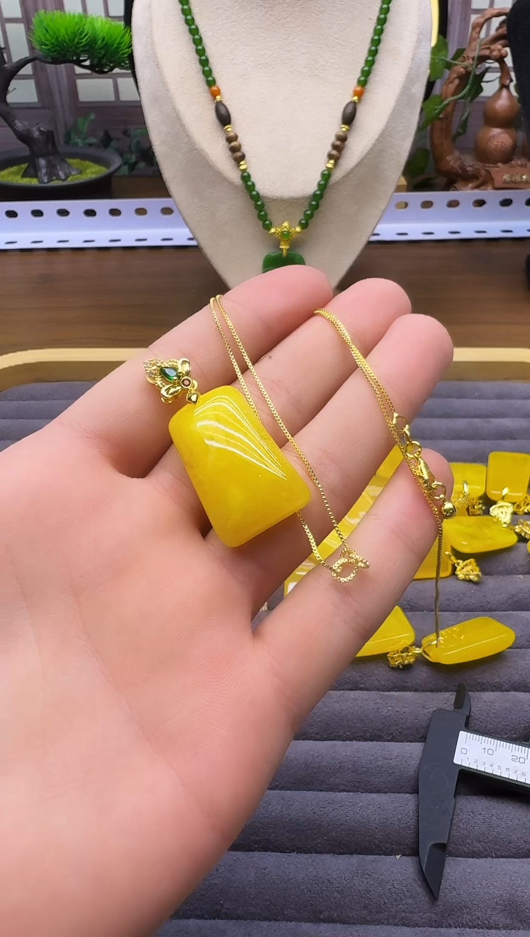 蜜蜡吊坠(赠链)14K金镶嵌L78   