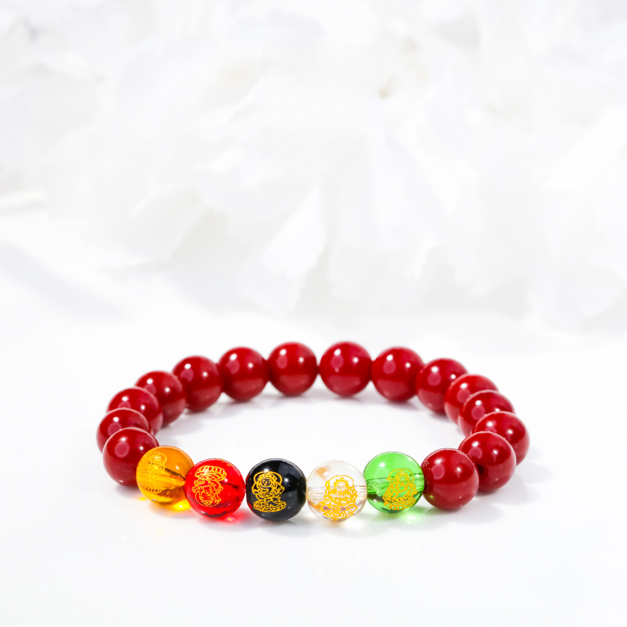 含辰砂工艺品【怀玉】8mm朱砂款五路财神款 男女同款手串my