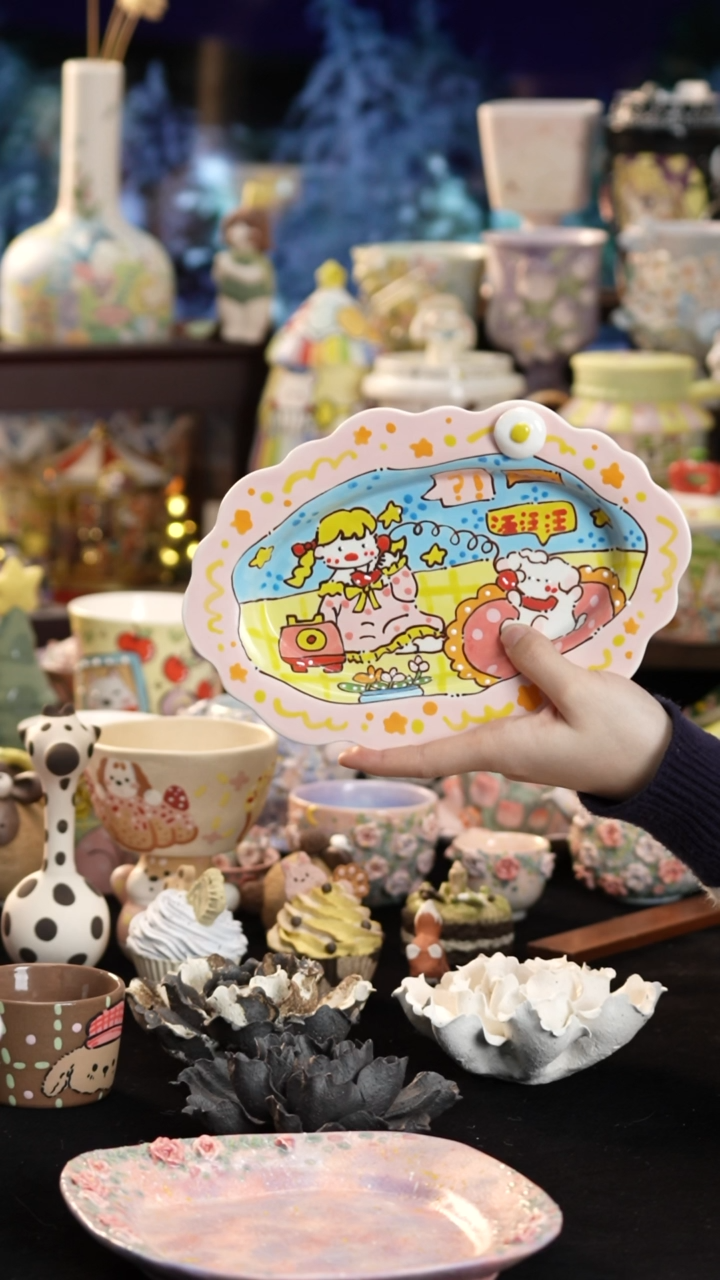 其他陶景德镇釉下彩手绘设计师款陶瓷