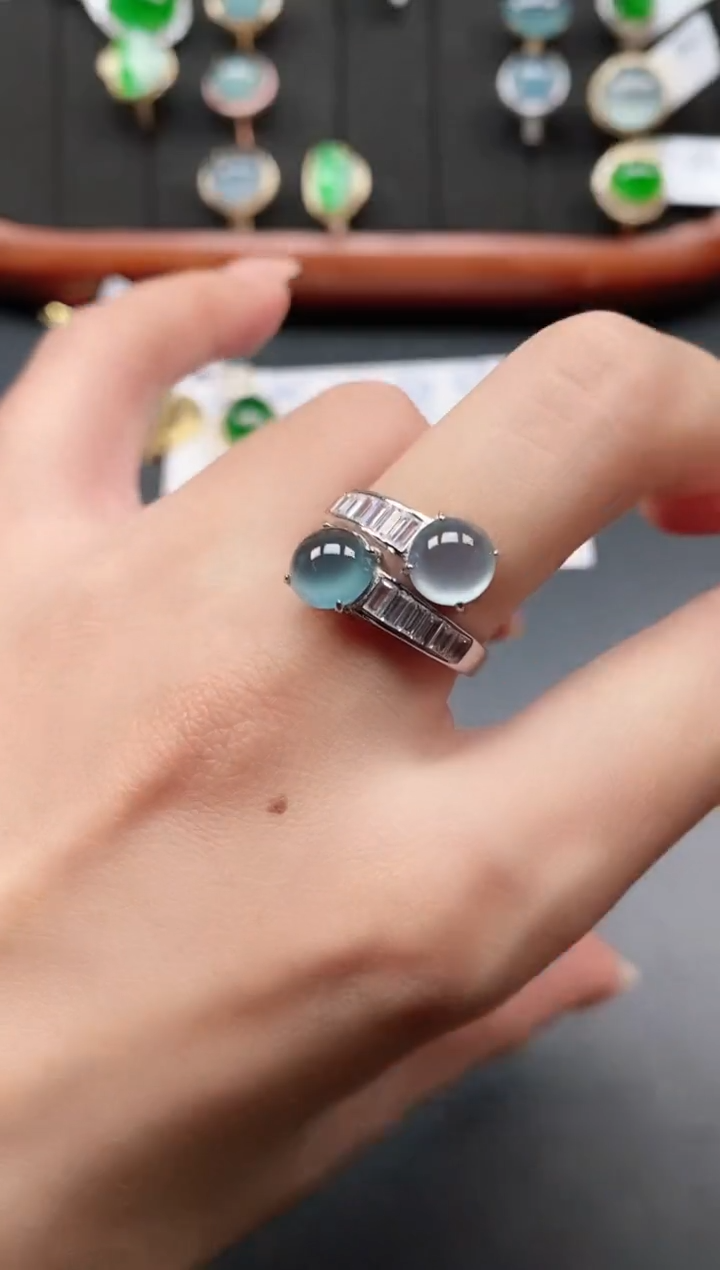 银S925镶嵌戒指翡翠1111